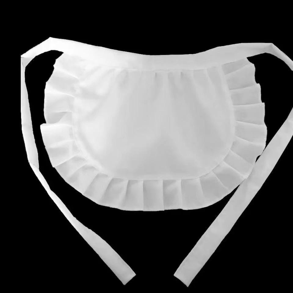 Chinese Little Cook Lolita Japanese Style Lolita Maid Apron Cos Suit New Chinoiserie Cheongsam Dress Suit JAS-3 White apron Suitable for 40.00 kg-60.00 kg