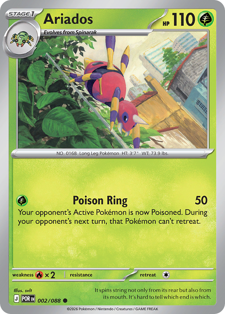 Ariados - Perfect Order - 002/088 - Reverse Holofoil - JAS-3