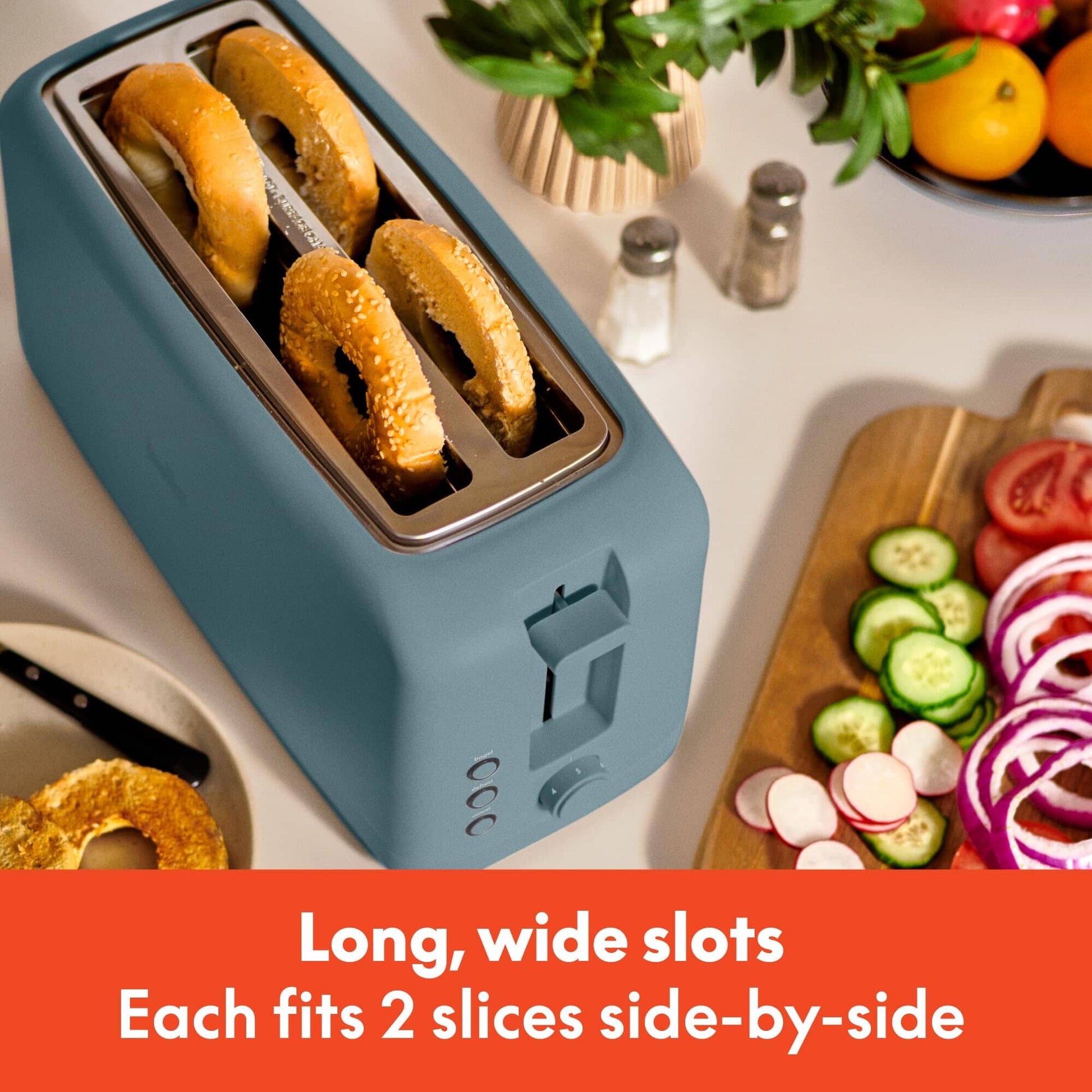 bella 2 Slice Slim Toaster, Fits-anywhere™ Kitchenware, 6 Setting Shade Control with Reheat & Cancel Buttons, Fits sourdough, 10” Long Slot, Anti Jam & Auto Shutoff, 900 Watt, Oatmilk JAS-3 