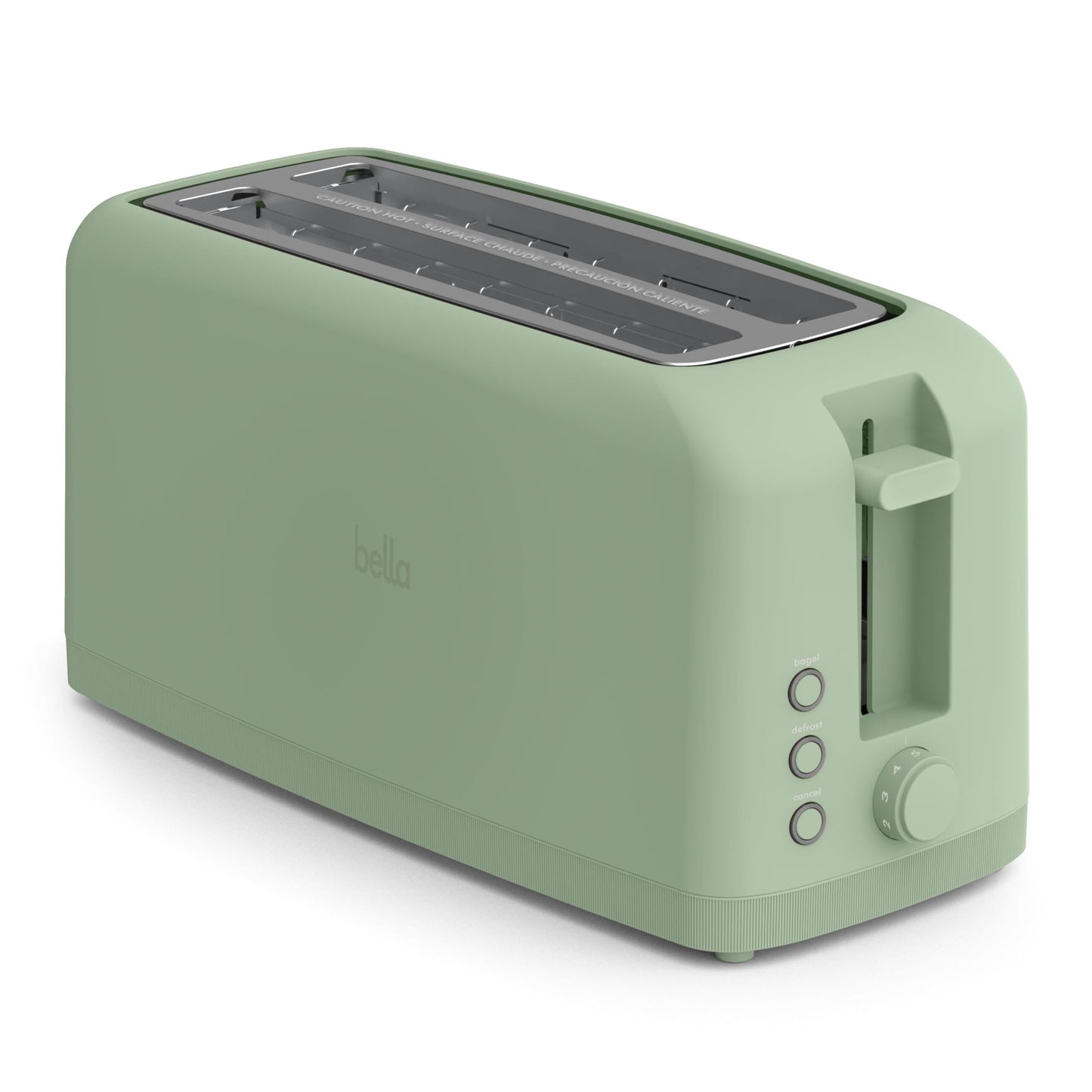 bella 2 Slice Slim Toaster, Fits-anywhere™ Kitchenware, 6 Setting Shade Control with Reheat & Cancel Buttons, Fits sourdough, 10” Long Slot, Anti Jam & Auto Shutoff, 900 Watt, Oatmilk JAS-3 4 Slice Seaglass 