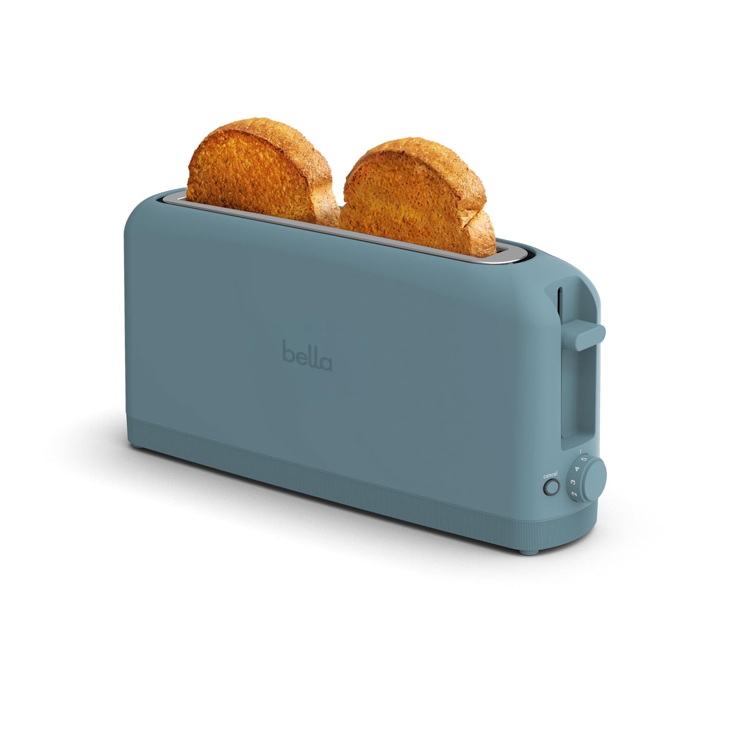 bella 2 Slice Slim Toaster, Fits-anywhere™ Kitchenware, 6 Setting Shade Control with Reheat & Cancel Buttons, Fits sourdough, 10” Long Slot, Anti Jam & Auto Shutoff, 900 Watt, Oatmilk JAS-3 2 Slice Surf 