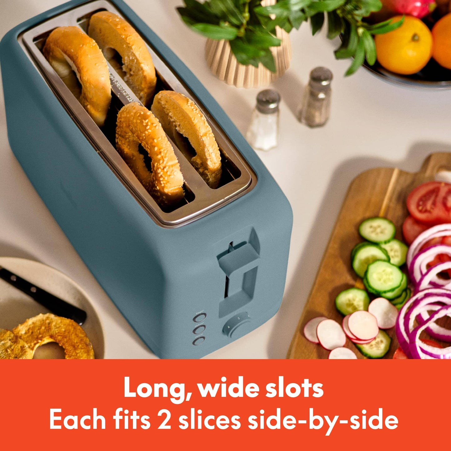 bella 2 Slice Slim Toaster, Fits-anywhere™ Kitchenware, 6 Setting Shade Control with Reheat & Cancel Buttons, Fits sourdough, 10” Long Slot, Anti Jam & Auto Shutoff, 900 Watt, Oatmilk JAS-3 