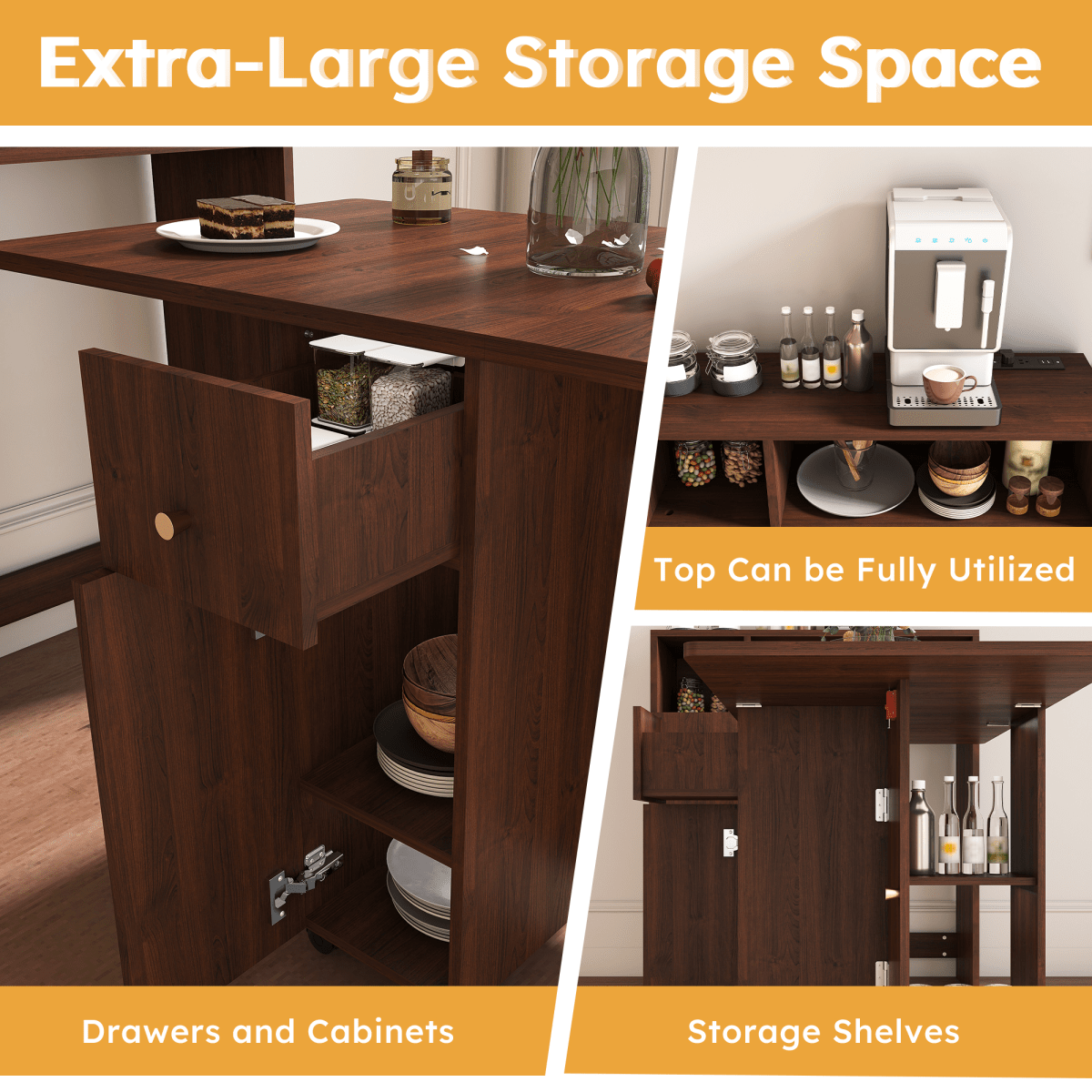 Multifunctional Folding Dining Table with Wall-Mounted Sideboard & Storage for Small Apartments N/A 
