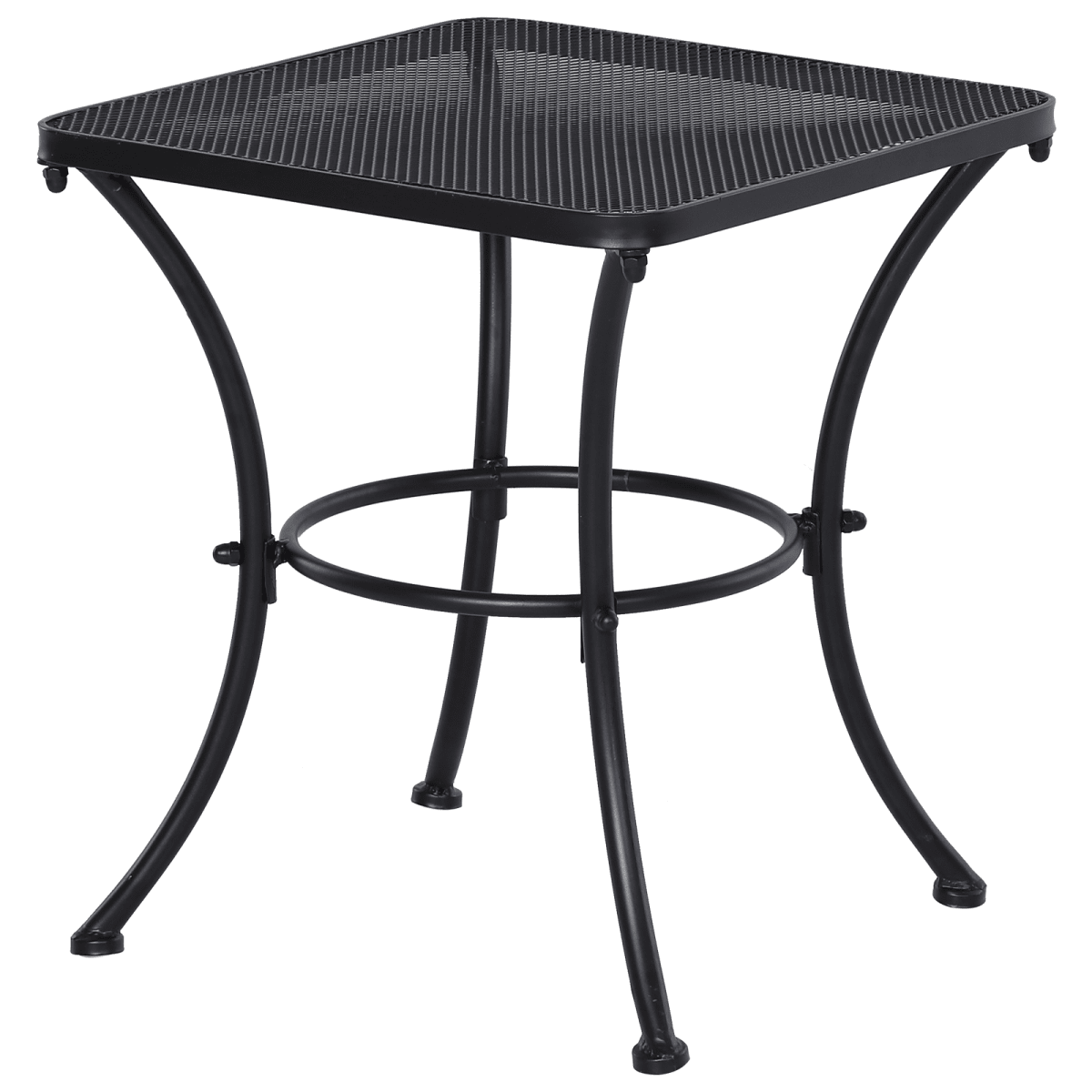 Outsunny 45cm Square Metal Outdoor Patio Bistro Table Coffee Desk Black Outsunny 