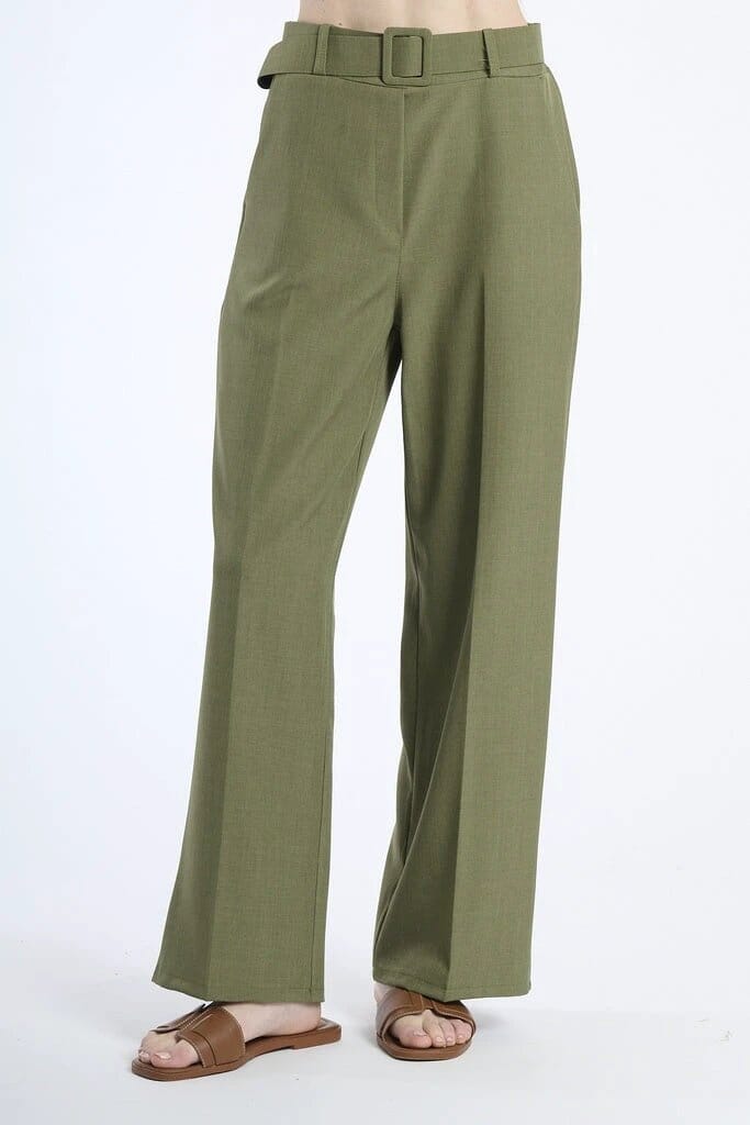 Premium White Stretch Wide-Leg Pants For Women, Durable Polyester Elastane Fabric, All-Day Comfort JAS-3 Militare S 