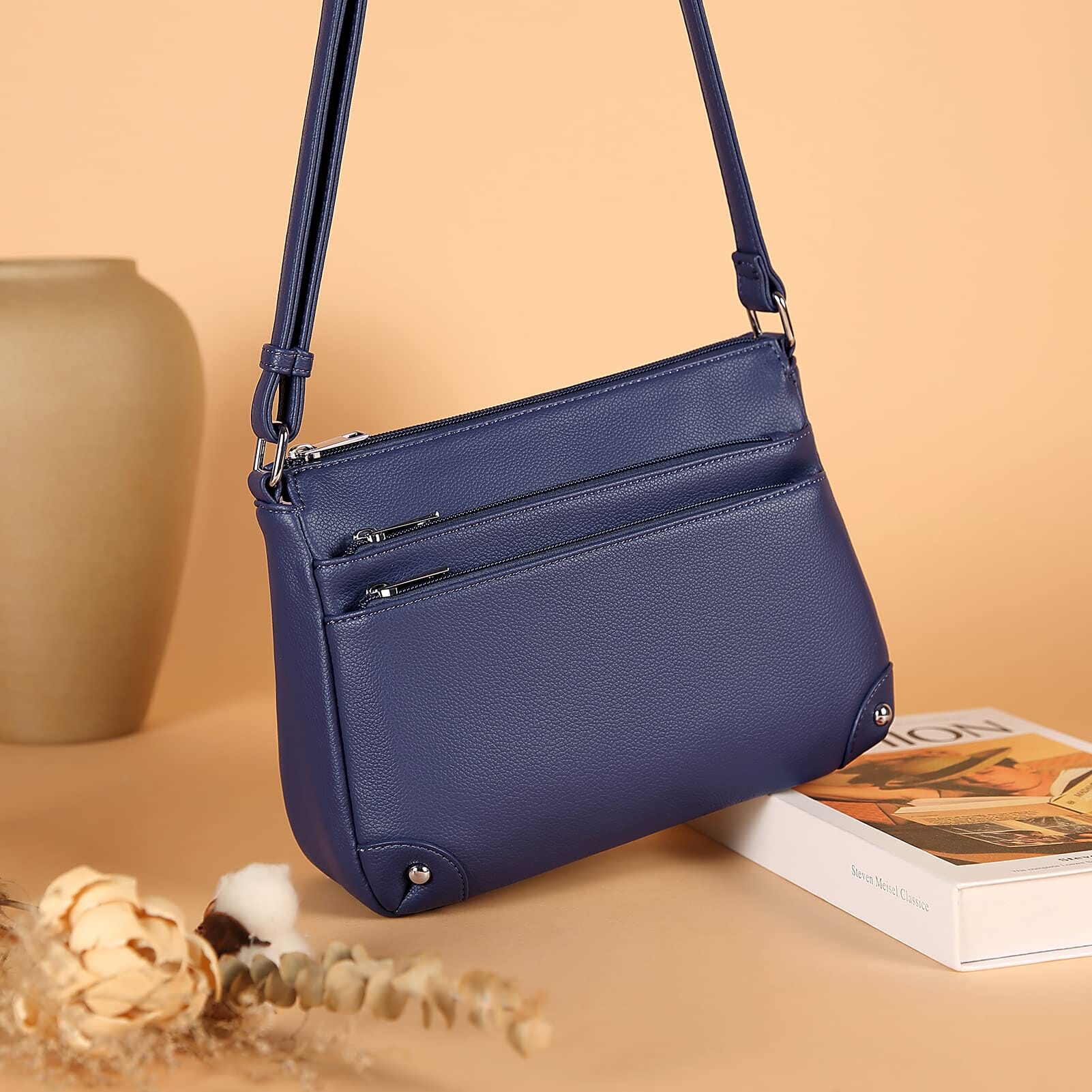 WESTBRONCO Crossbody Bags for Women, Medium Size Shoulder Handbags, Satchel Purse with Multi Zipper Pocket JAS-3 