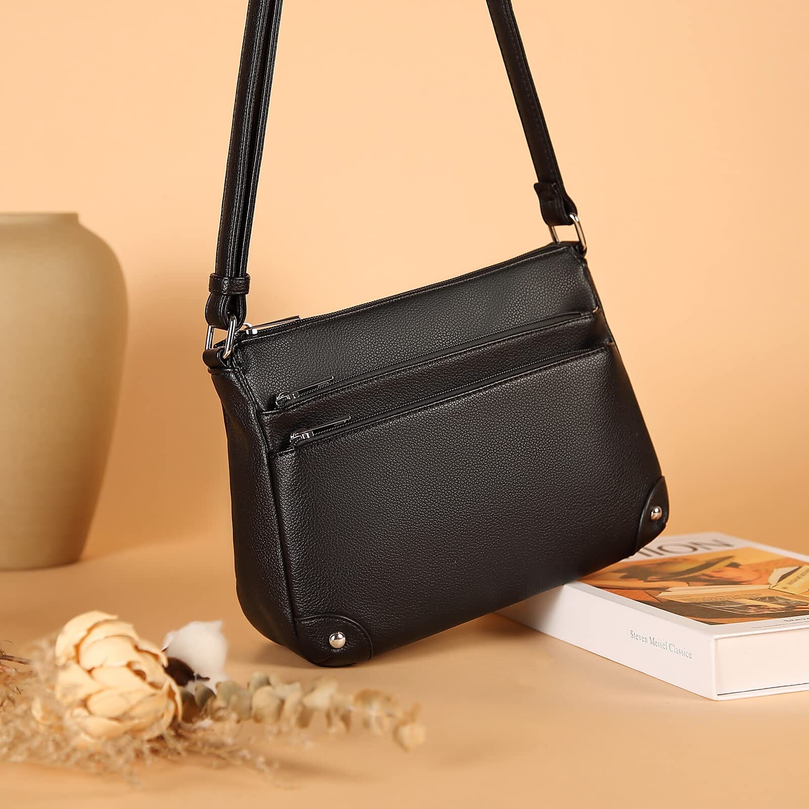 WESTBRONCO Crossbody Bags for Women, Medium Size Shoulder Handbags, Satchel Purse with Multi Zipper Pocket JAS-3 